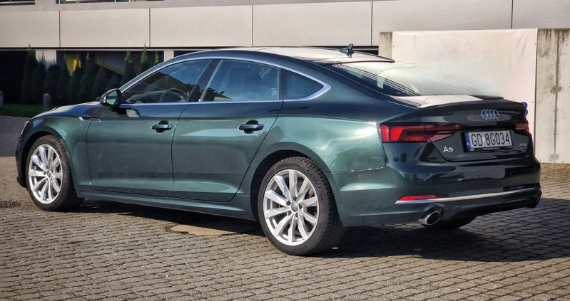 Audi A5 cena 123900 przebieg: 70500, rok produkcji 2017 z Gdańsk małe 121